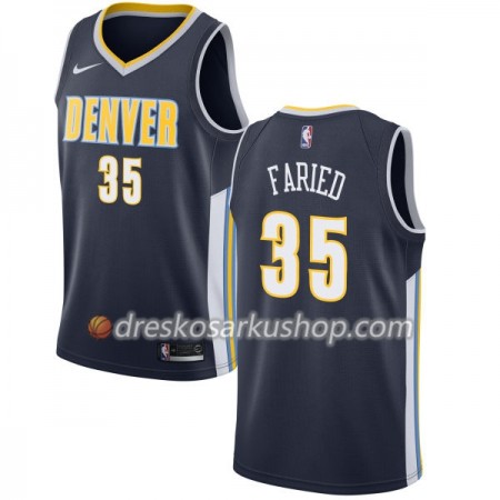 Muški NBA Dres Denver Nuggets Kenneth Faried 35 Nike 2017-18 Navy Swingman